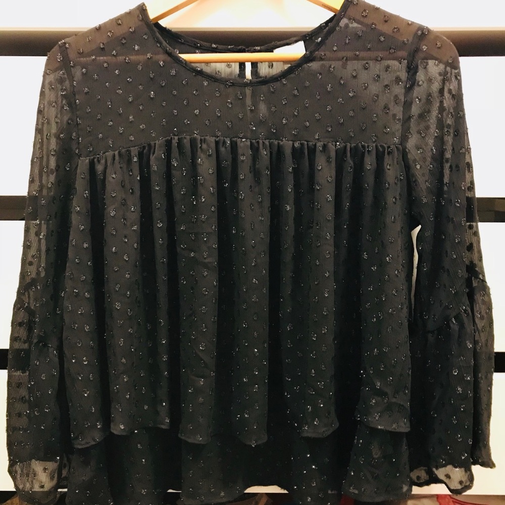 Sheer black shirt